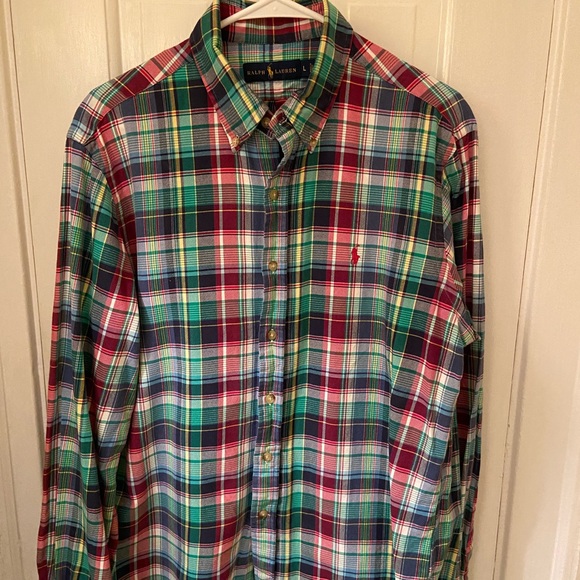 Ralph Lauren Men’s Plaid Shirt Large - Picture 1 of 5